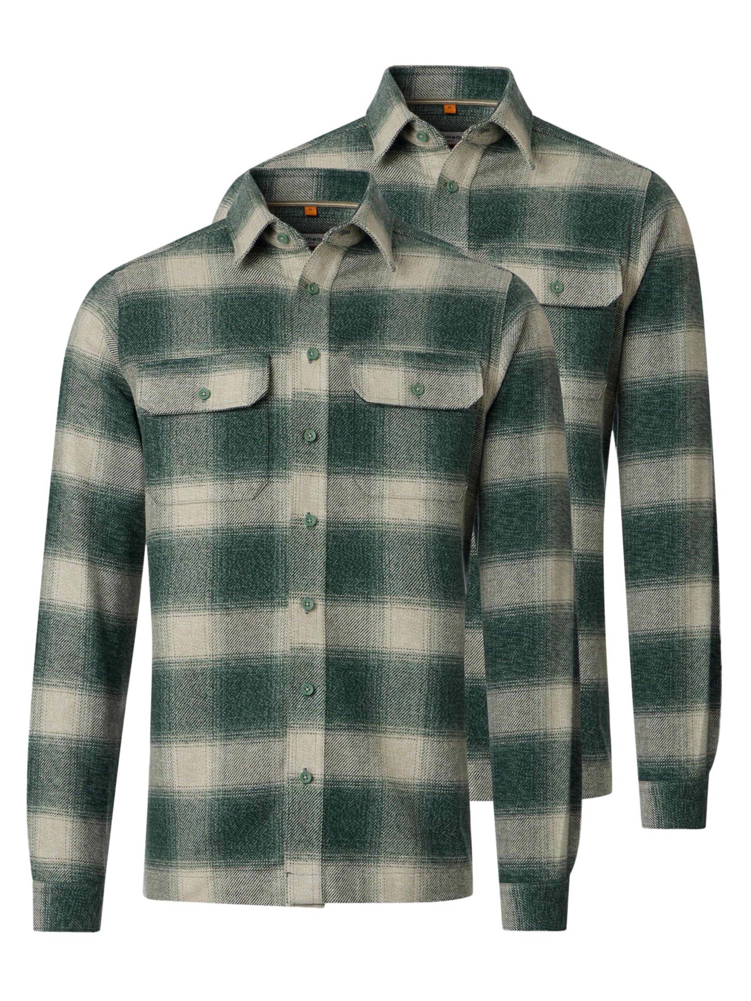 redmond Regular fit Button Up Shirt 'Basic' in Green: front
