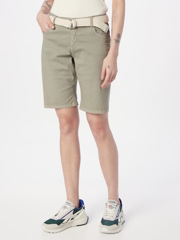Stitch and Soul Regular Pants in Green: front