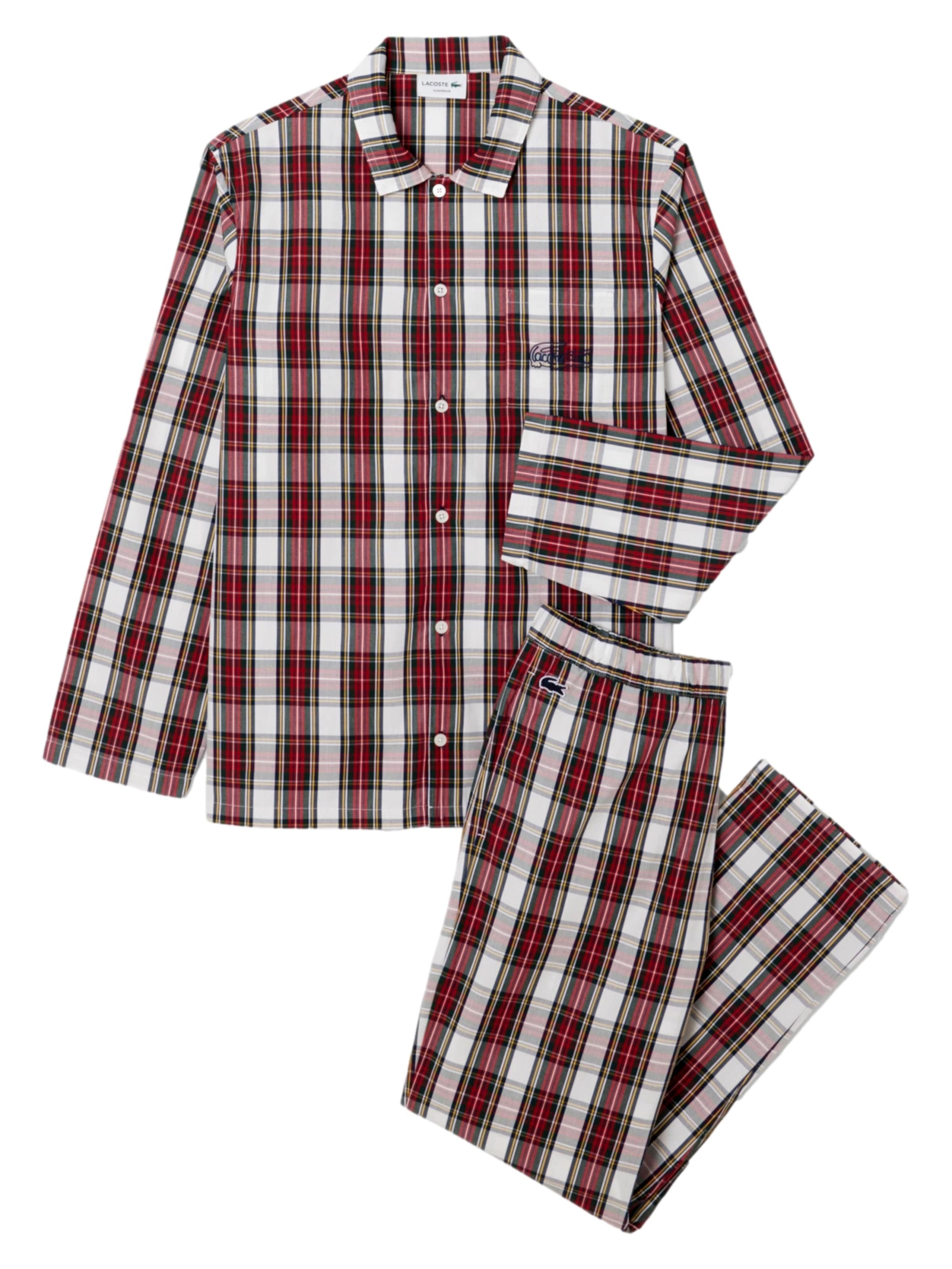 Pyjama long LACOSTE en rouge : devant