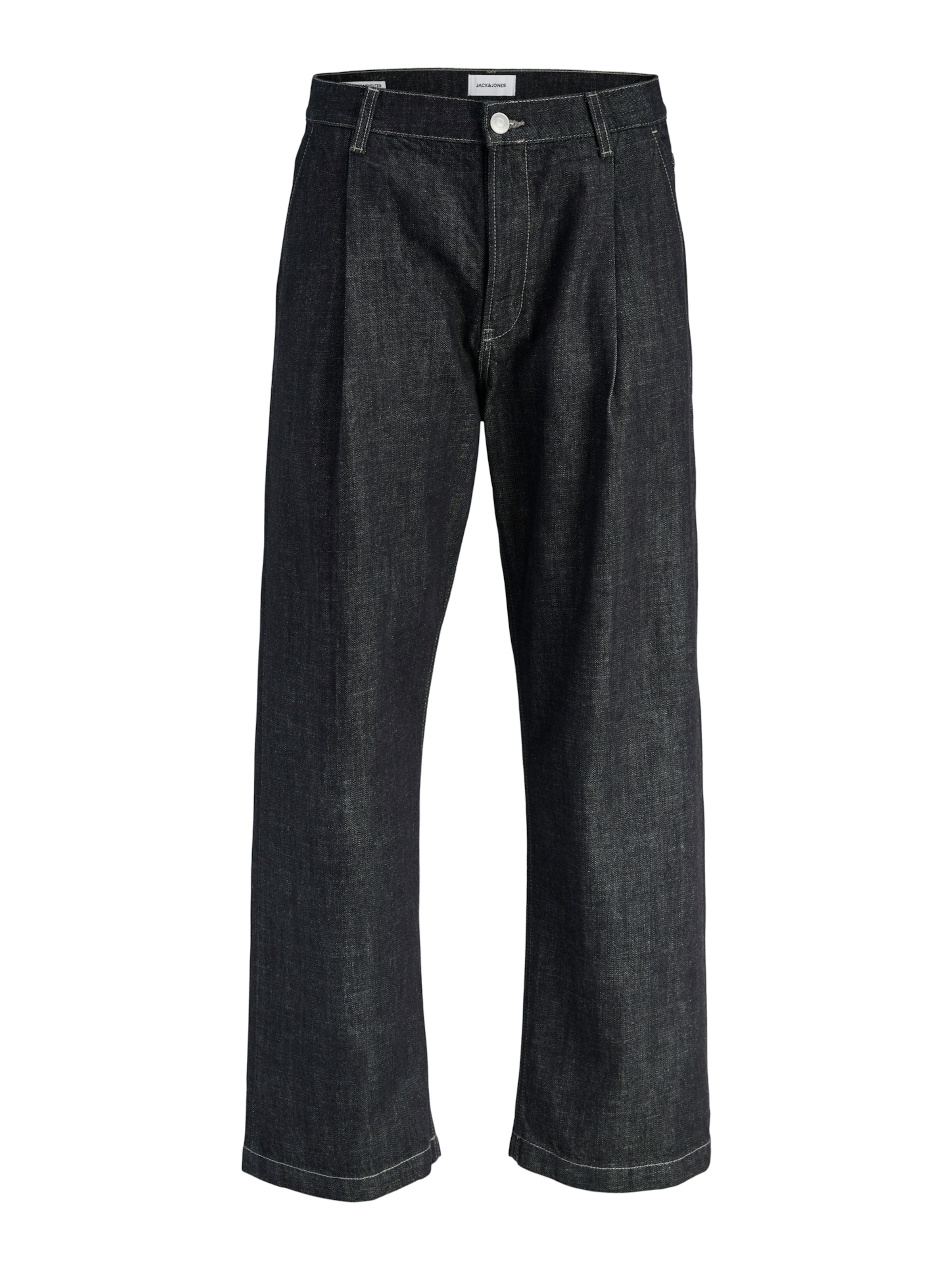 JACK & JONES Wide leg Bandplooi jeans 'JJITed JJLLoyd' in Blauw: voorkant