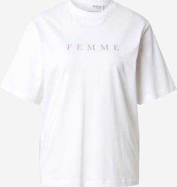 SELECTED - Camiseta 'SLFVILJA' en blanco: frente