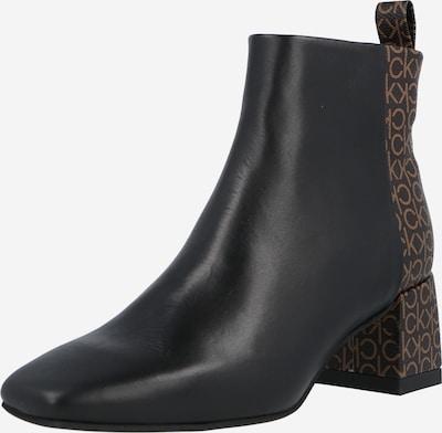 Calvin Klein Booties 'SQUARED' in Brown / Black, Item view