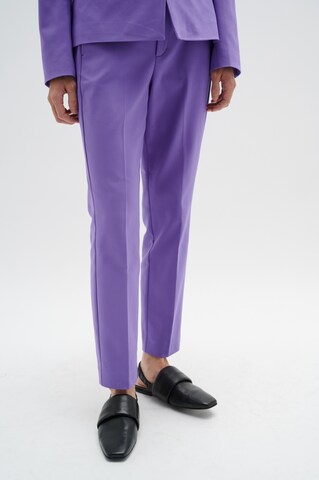 InWear Regular Pleated Pants 'Zella' in Purple: front