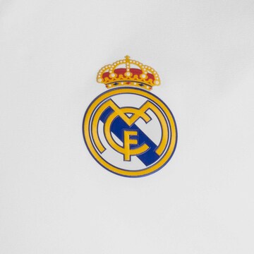 ADIDAS SPORTSWEAR Athletic Zip-Up Hoodie 'Real Madrid Anthem' in White