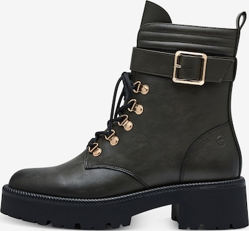 TAMARIS Lace-Up Ankle Boots in Green