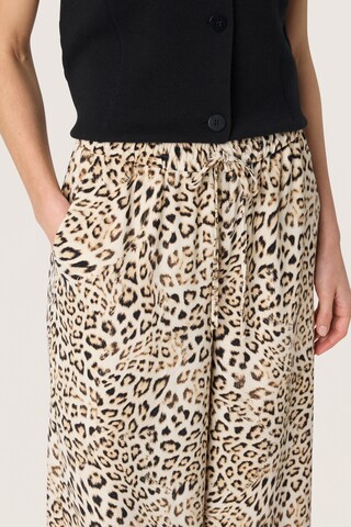 SOAKED IN LUXURY Wide leg Broek 'Shirley' in Beige