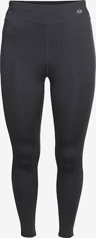 SHEEGO Skinny Workout Pants in Grey: front