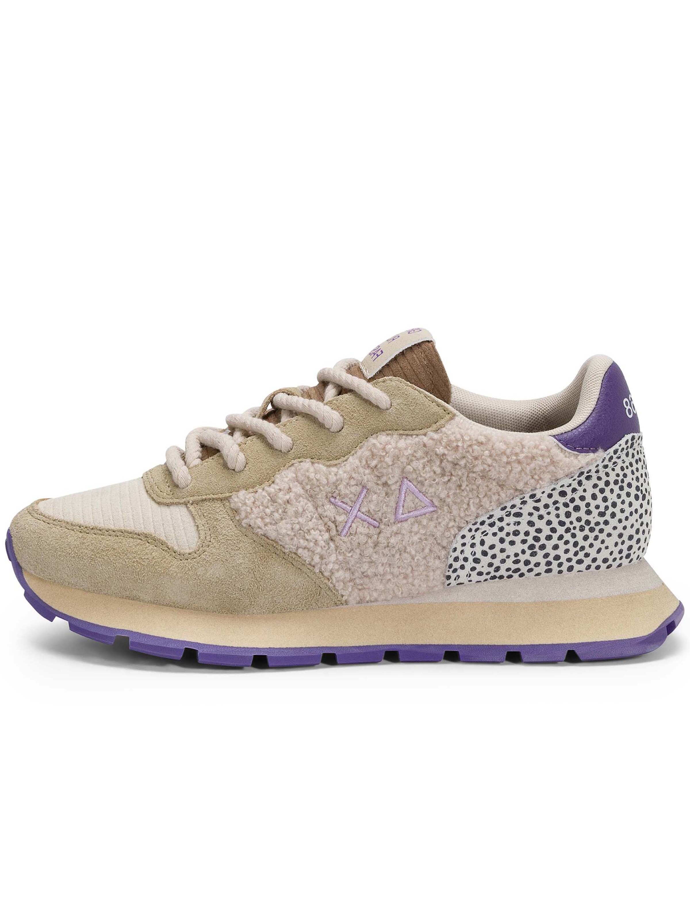 SUN68 Platform trainers in Beige: front