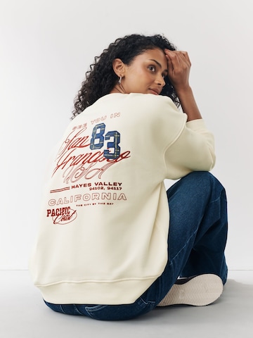Next Sweatshirt 'San Francisco Sports City' in Beige