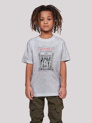 F4NT4STIC Shirt 'Fantastic Beasts Witches Live Among Us' in Grey: front