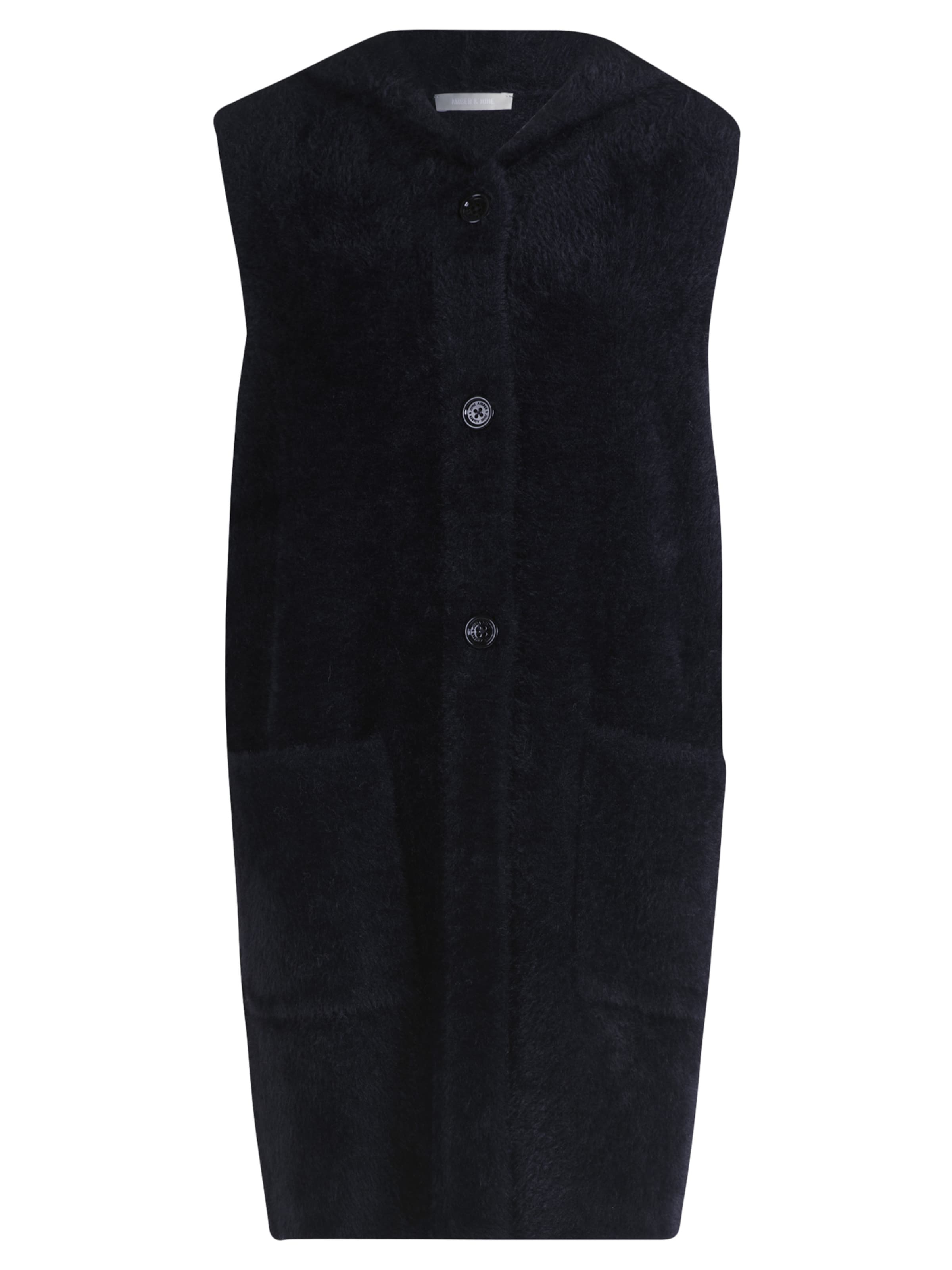 Amber & June Knit Cardigan in Black: front