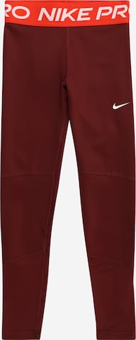 NIKE Workout Pants 'Pro' in Red: front