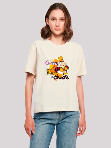 F4NT4STIC Ladies Everyday Tee 'Alice im Wunderland Queen Of Hearts' in Beige: Vorderseite