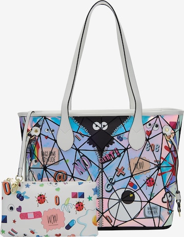 MYMO - Shopper 'Pop Eyetheme' em branco: frente