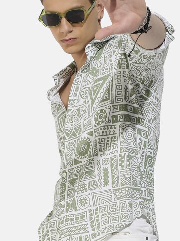 Campus Sutra Regular fit Button Up Shirt 'Troy' in Green