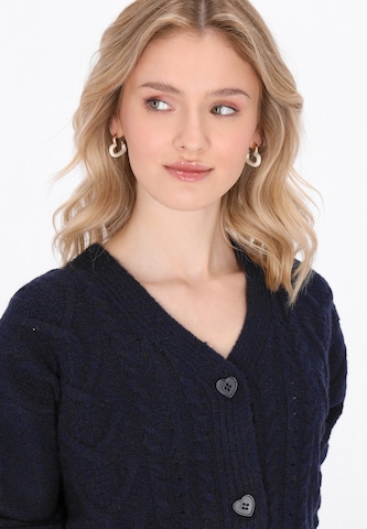 MYMO Gebreid vest in Blauw