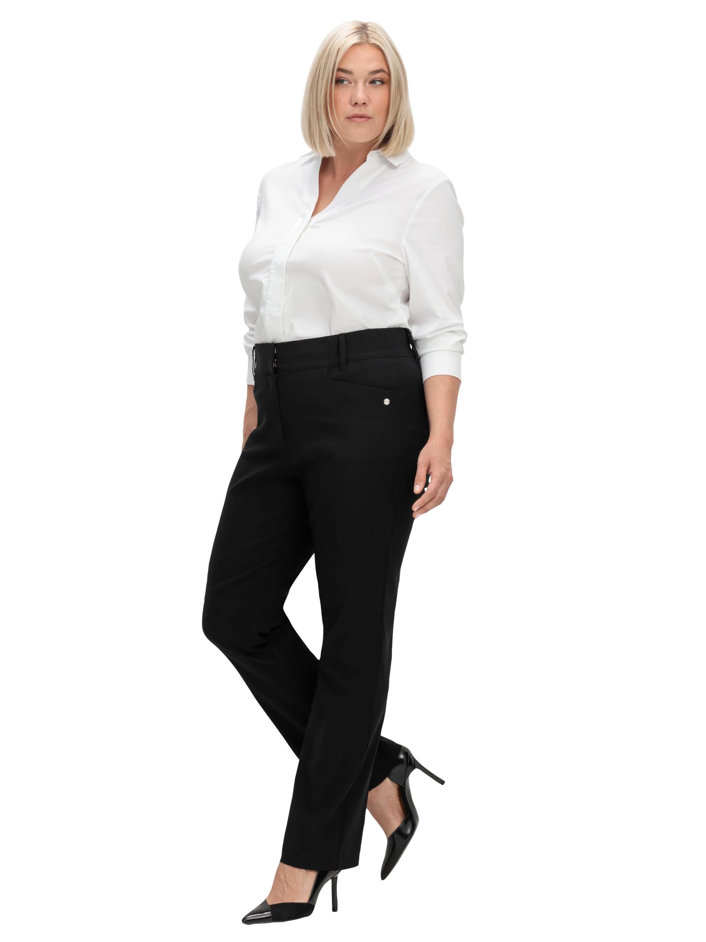 Regular Pantalon 'Curve Perfect' SHEEGO en noir