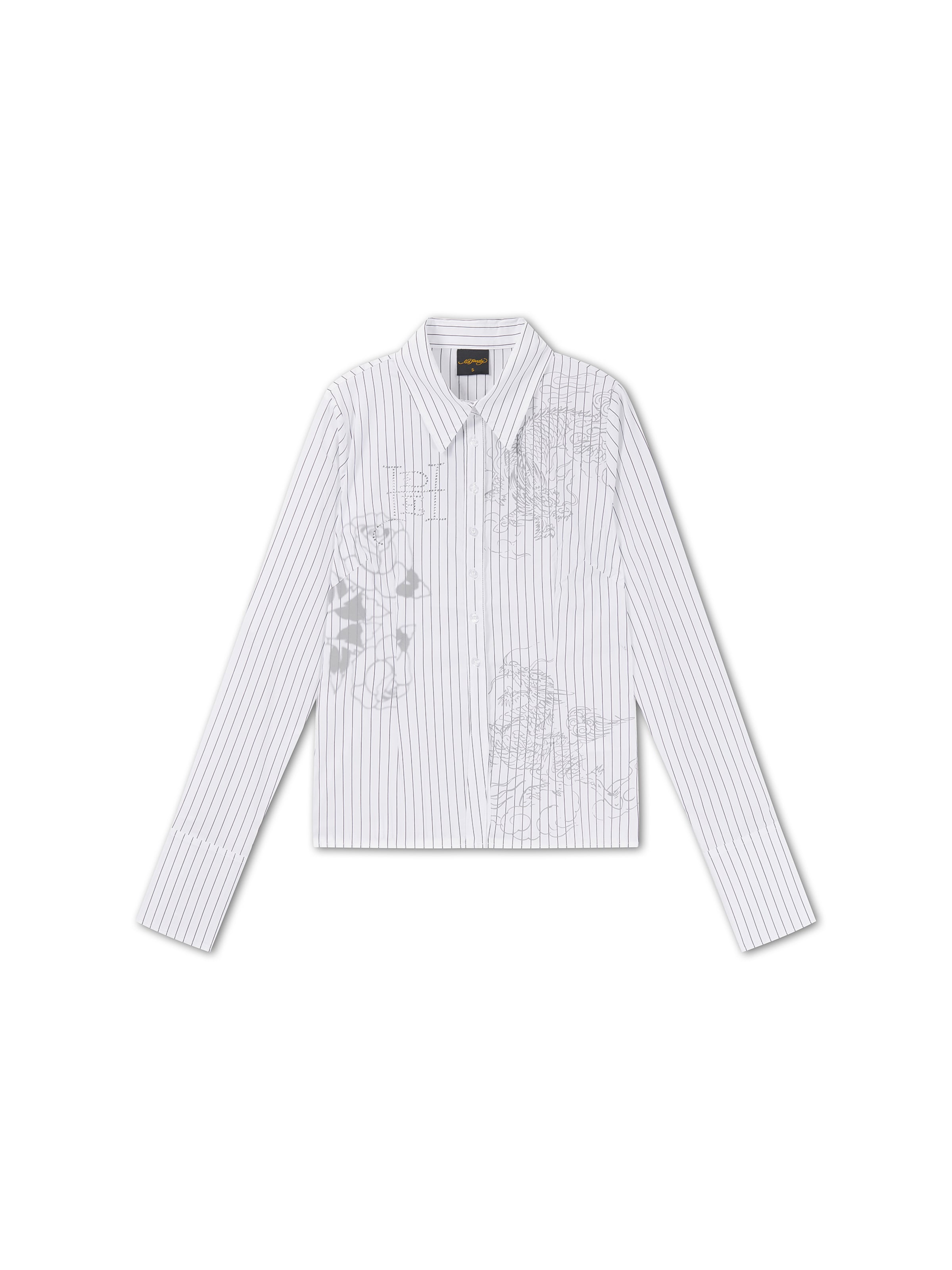 Ed Hardy Blouse in Wit: voorkant