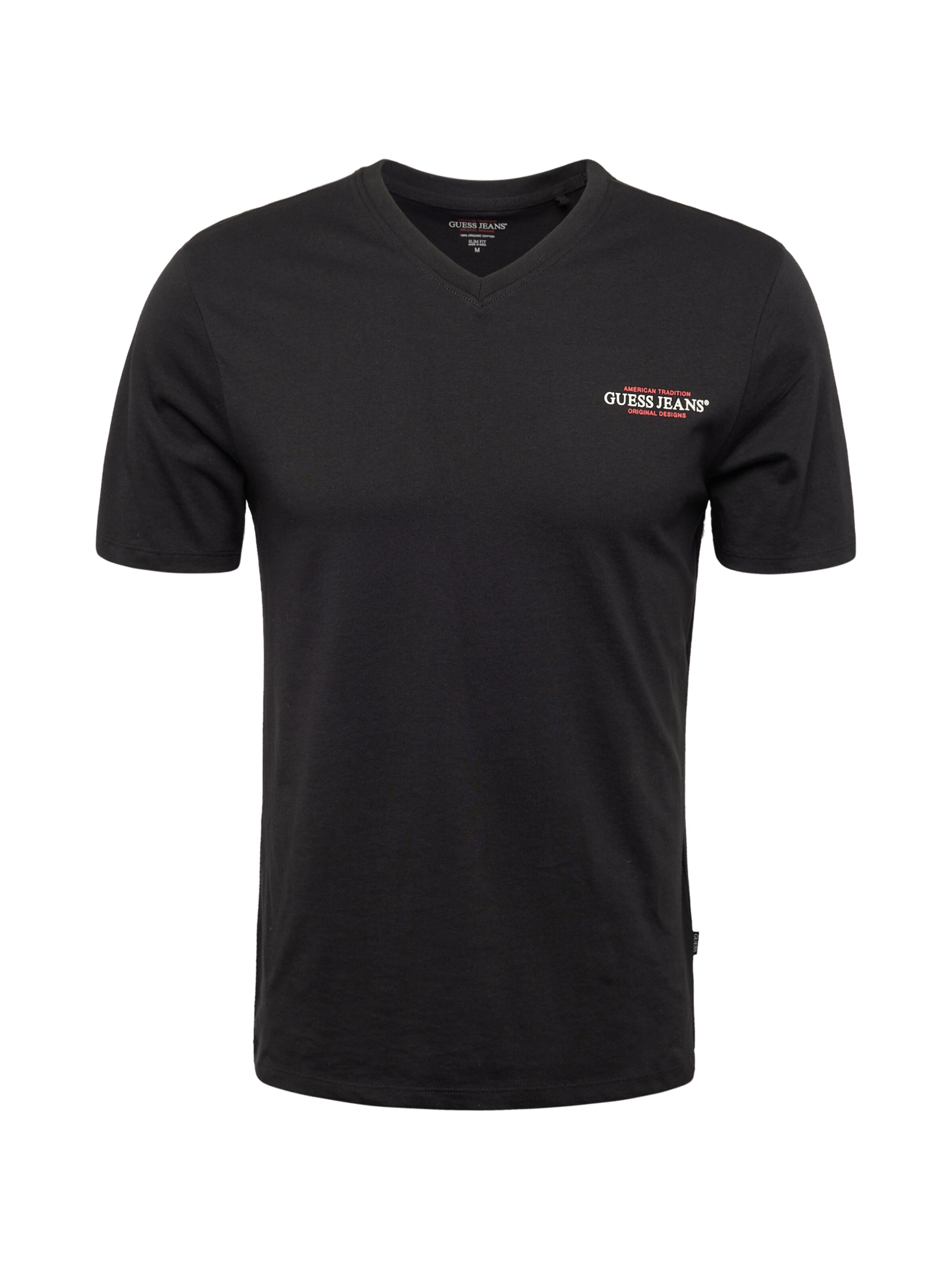 GUESS JEANS T-Shirt 'American Tradition' in Schwarz: Vorderseite