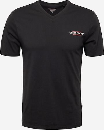 GUESS JEANS Koszulka 'American Tradition' w kolorze czarny: przód