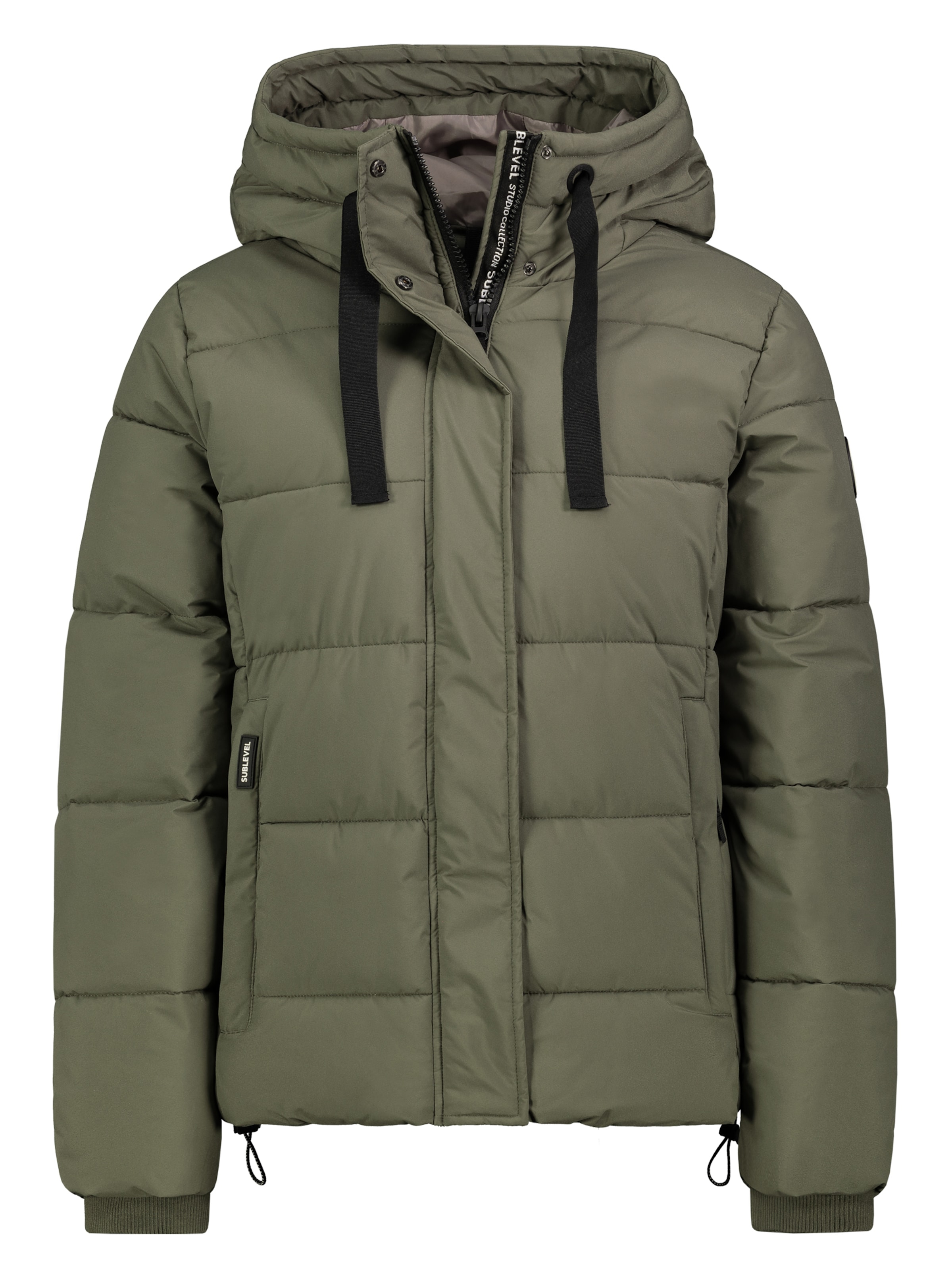 Sublevel Winterjas in Groen: voorkant