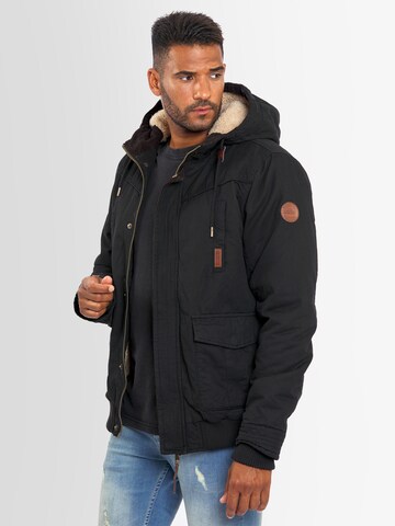 Alessandro Salvarini Winter Jacket 'Rigio' in Black: front