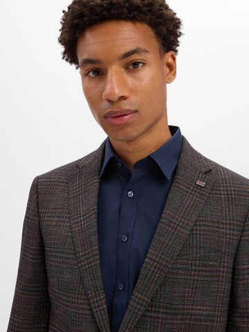 Coupe slim Costume Finshley & Harding London en marron
