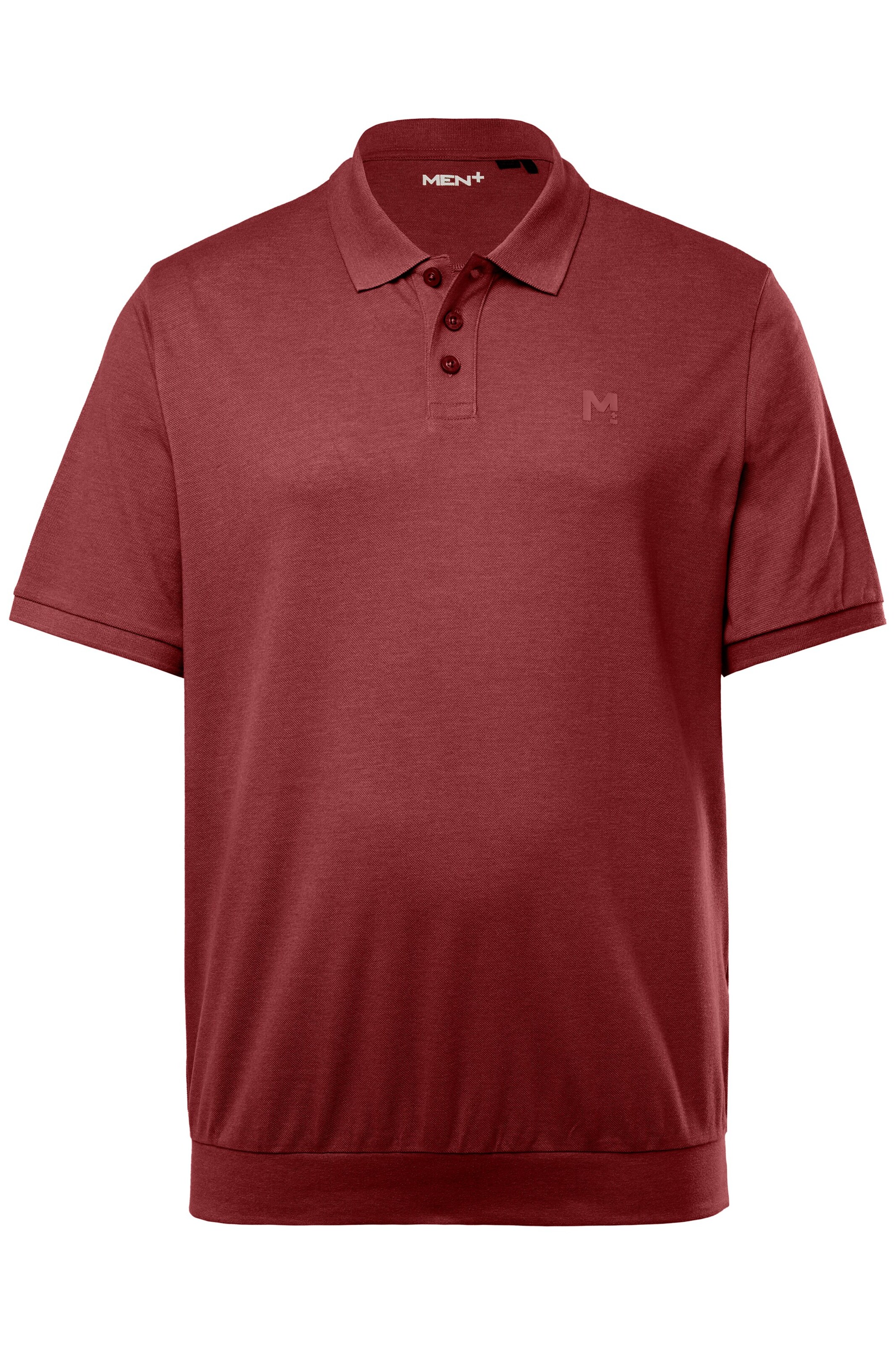 Men Plus Poloshirt in Rot: Vorderseite