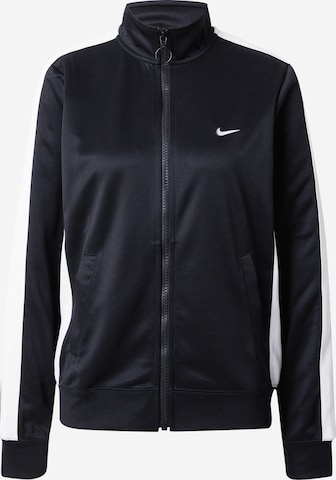 Nike Sportswear - Sudadera con cremallera en negro: frente