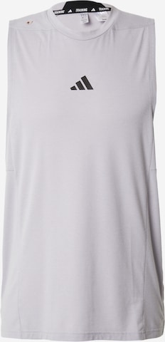 ADIDAS PERFORMANCE - Camisa funcionais 'D4T Workout' em cinzento: frente