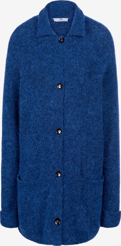 Peter Hahn Gebreid vest in Blauw: voorkant