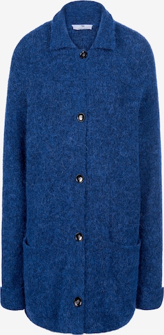 Peter Hahn Knit Cardigan in Blue: front