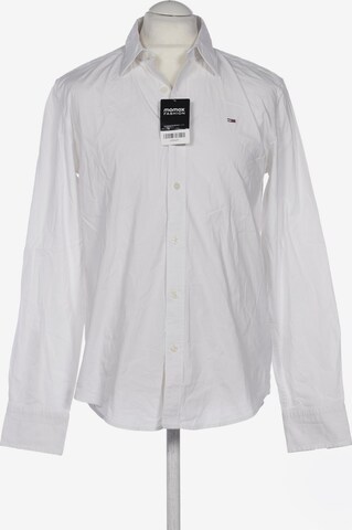 Tommy Jeans Button Up Shirt in XL in White: front
