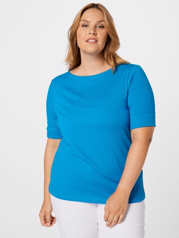 Lauren Ralph Lauren Plus Shirt 'JUDY' in Blau: predná strana