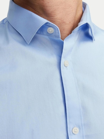 JACK & JONES Slim fit Button Up Shirt '12201905' in Blue