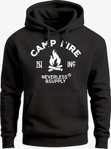 Neverless Sweatshirt 'Fire' in Schwarz: Vorderseite