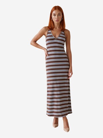 I AM - Vestido 'Abito Cotone Righe 25260' en marrón