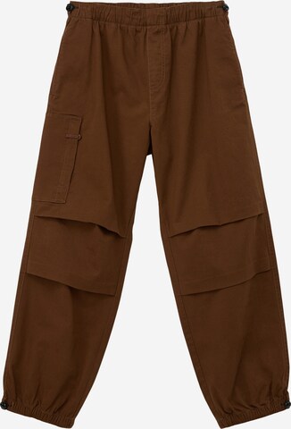 s.Oliver Szeroka nogawka Spodnie w kolorze brązowy: przód