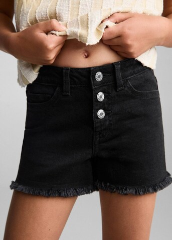 Regular Jeans 'Patri' de la MANGO KIDS pe negru: față
