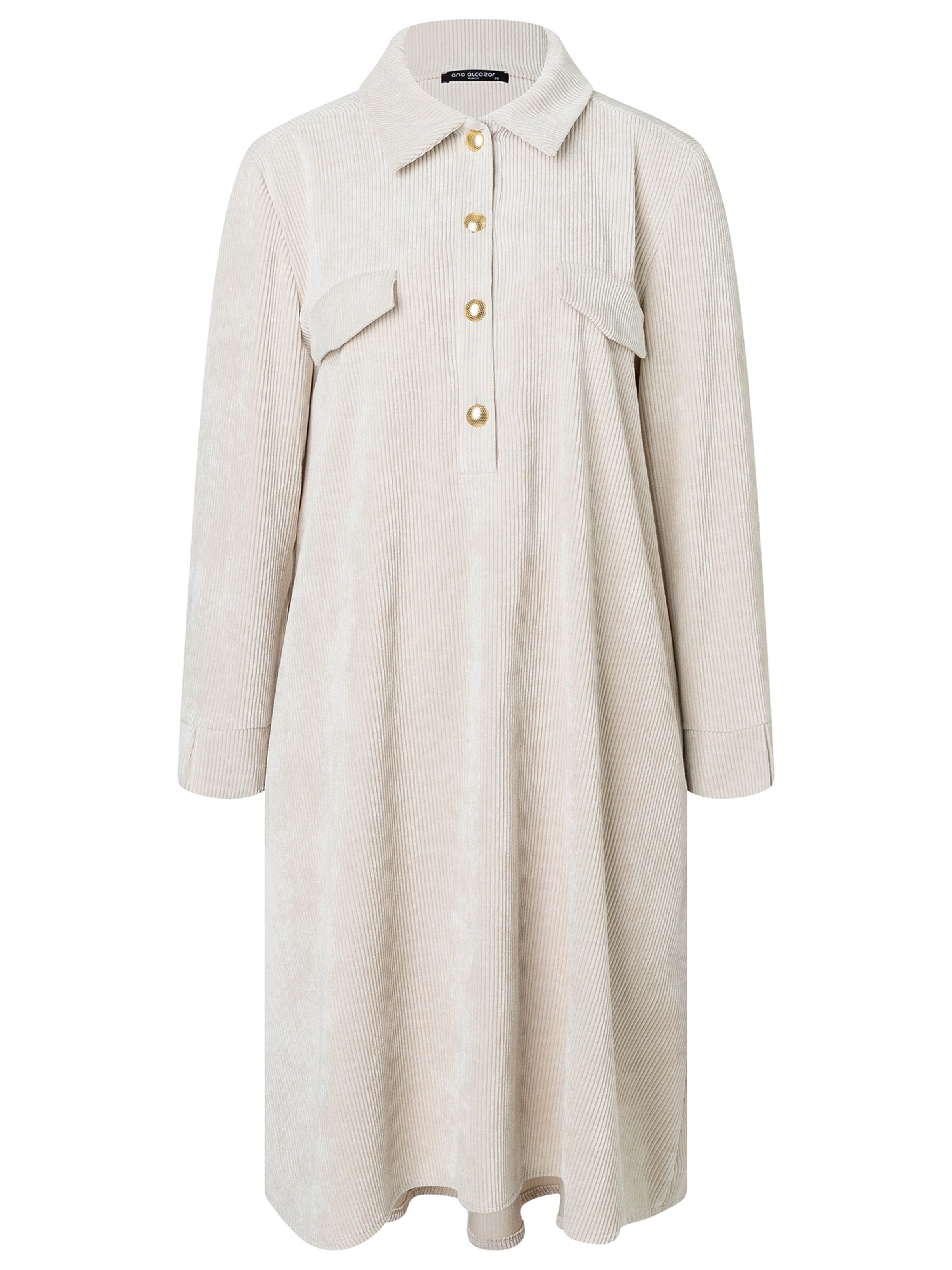 Ana Alcazar Shirt Dress 'Sastoa' in Beige: front