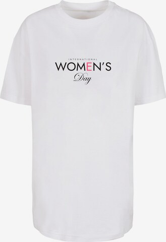 Merchcode Shirt 'WD - International Women's Day' in Wit: voorkant