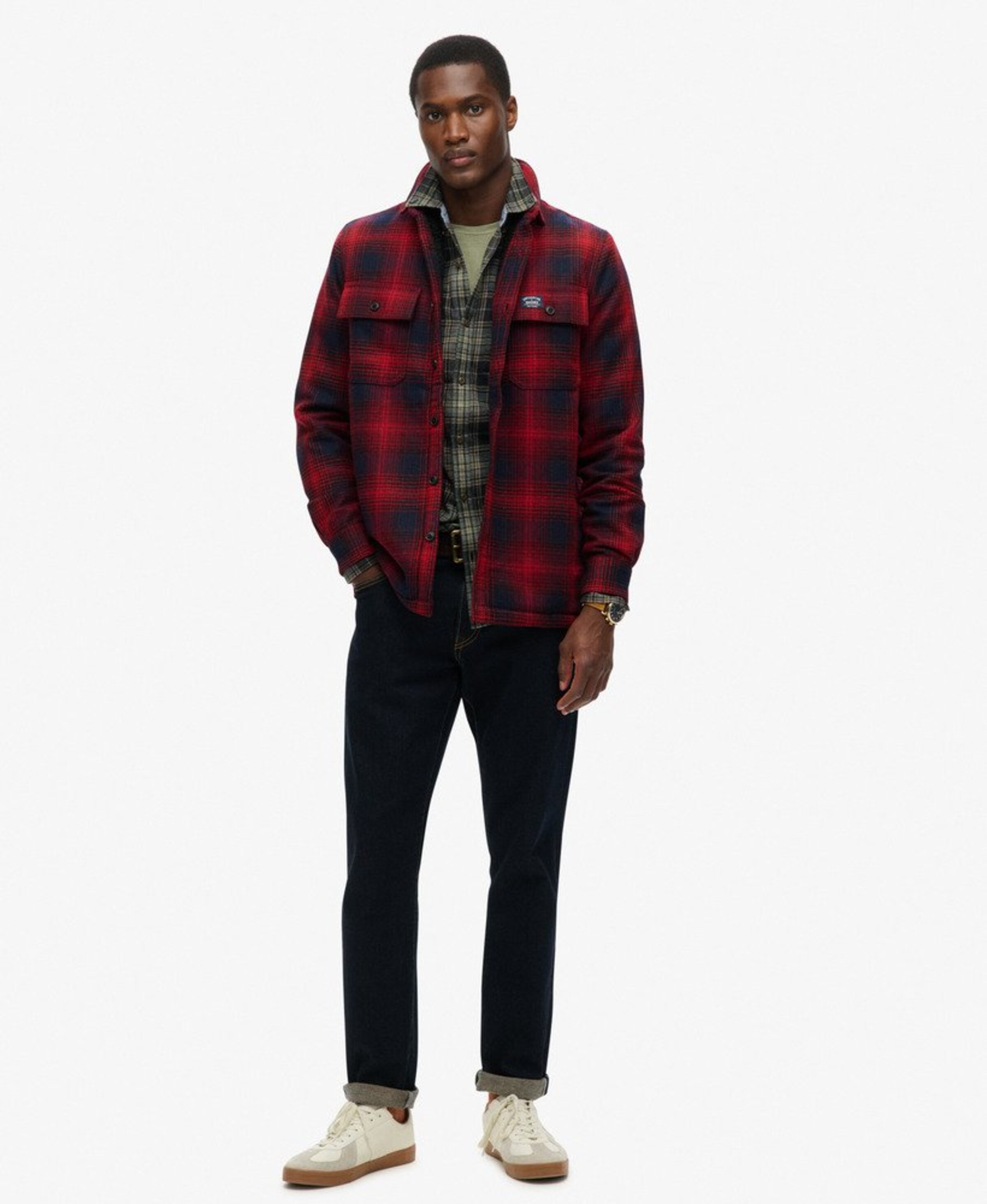 Veste mi-saison Superdry en rouge