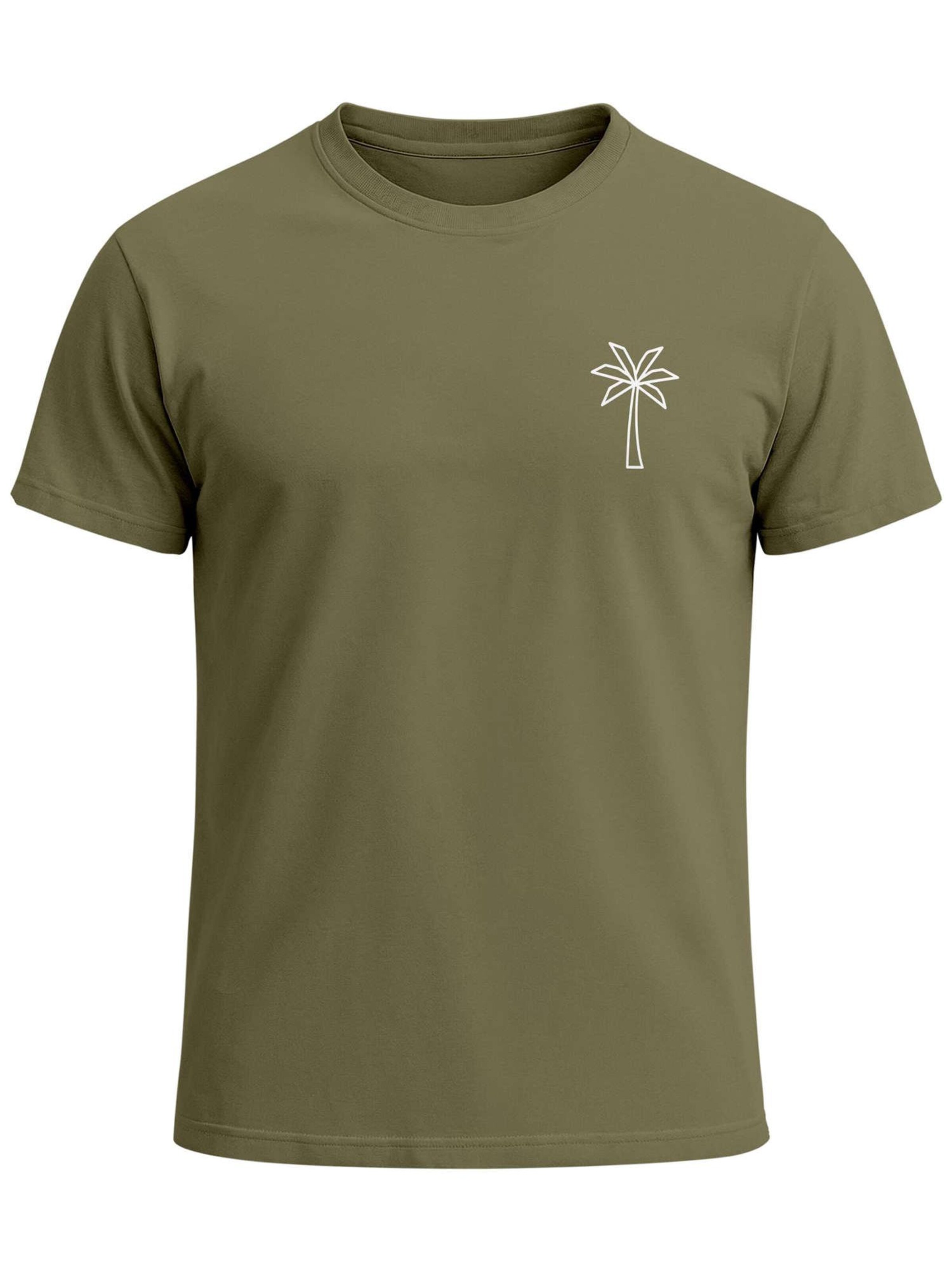 Neverless Shirt 'Palme Polygon' in Green: front