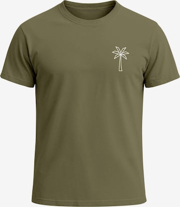 Neverless Shirt 'Palme Polygon' in Green: front