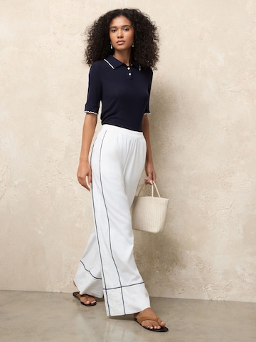 Wide Leg Pantalon Next en blanc