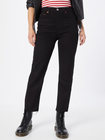 RE/DONE Regular Jeans in Black: front