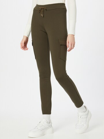 Skinny Pantalon cargo ONLY en vert : devant