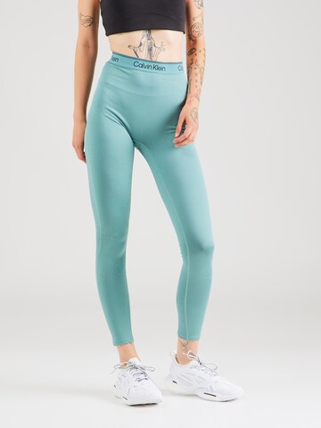 Skinny Pantaloni sport de la Calvin Klein Sport pe albastru: față