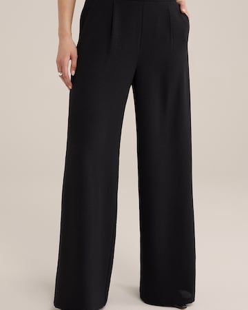 WE Fashion - Pierna ancha Pantalón plisado en negro