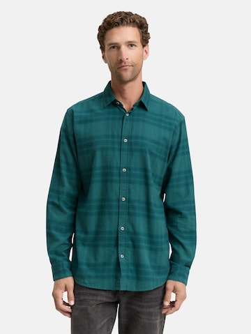 Coupe regular Chemise TOM TAILOR en vert : devant
